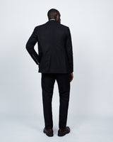 Black Zipper Detail 2 piece suit