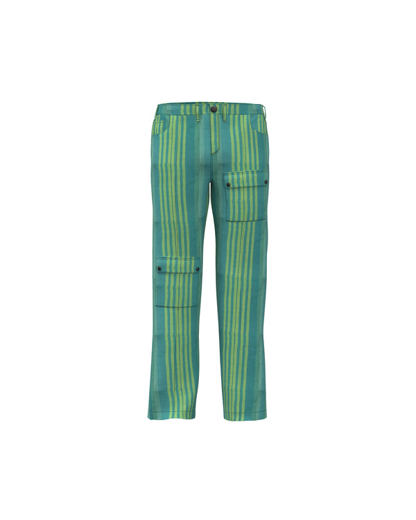 Teal-green cargo pants 1.0