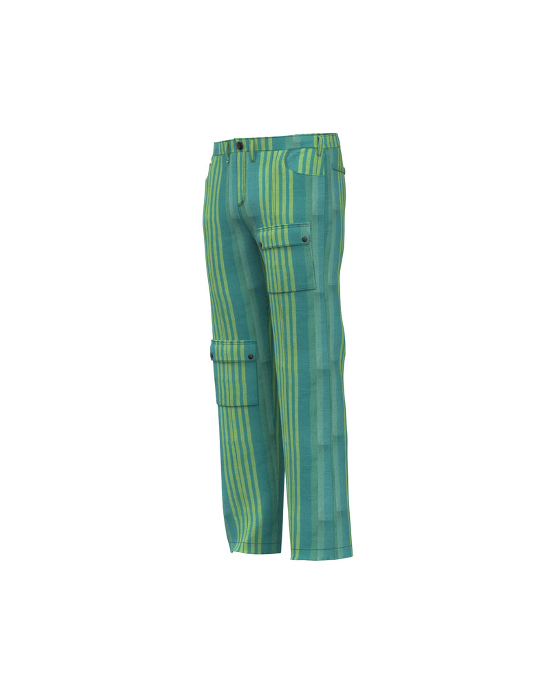 Teal-green cargo pants 1.0